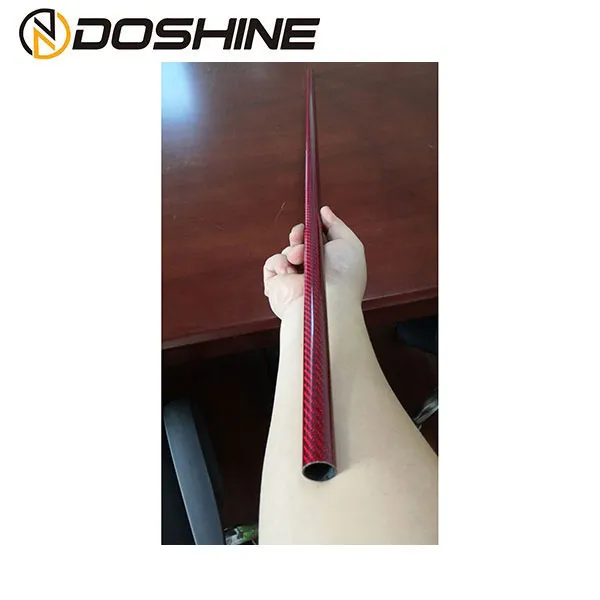 الیکٹروپلیٹڈ کلاتھ کاربن فائبر ٹیوب ریڈ۔