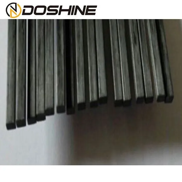 اعلی طاقت / سختی ٹھوس کاربن فائبر اسکوائر بار۔